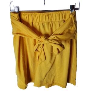 Jennifer Lauren 2X Yellow Pull On Tie Waist Knit Shorts
